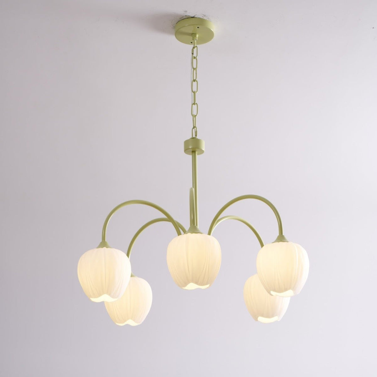 Eiraine kroonluchter Tulip Matcha glas