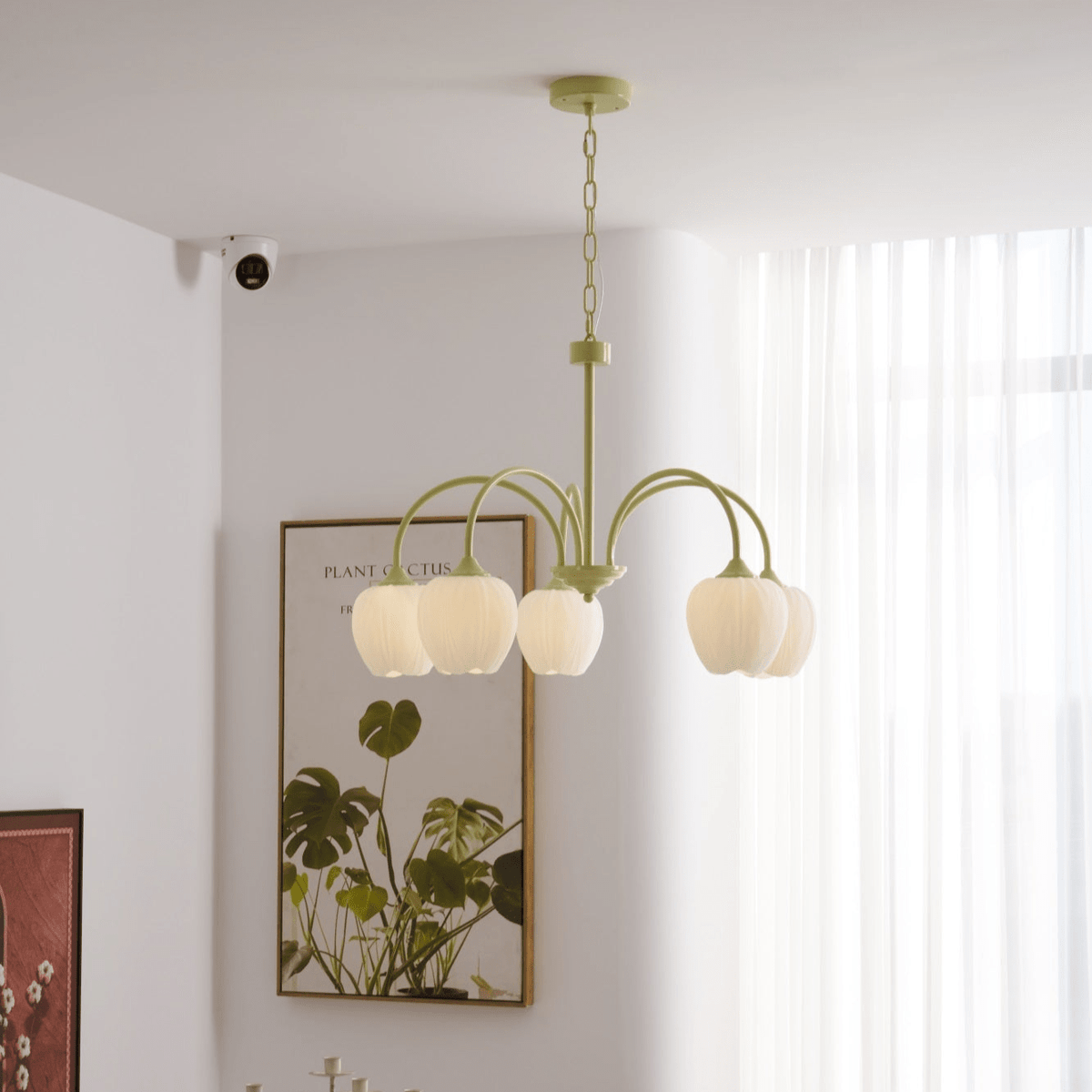 Eiraine kroonluchter Tulip Matcha glas