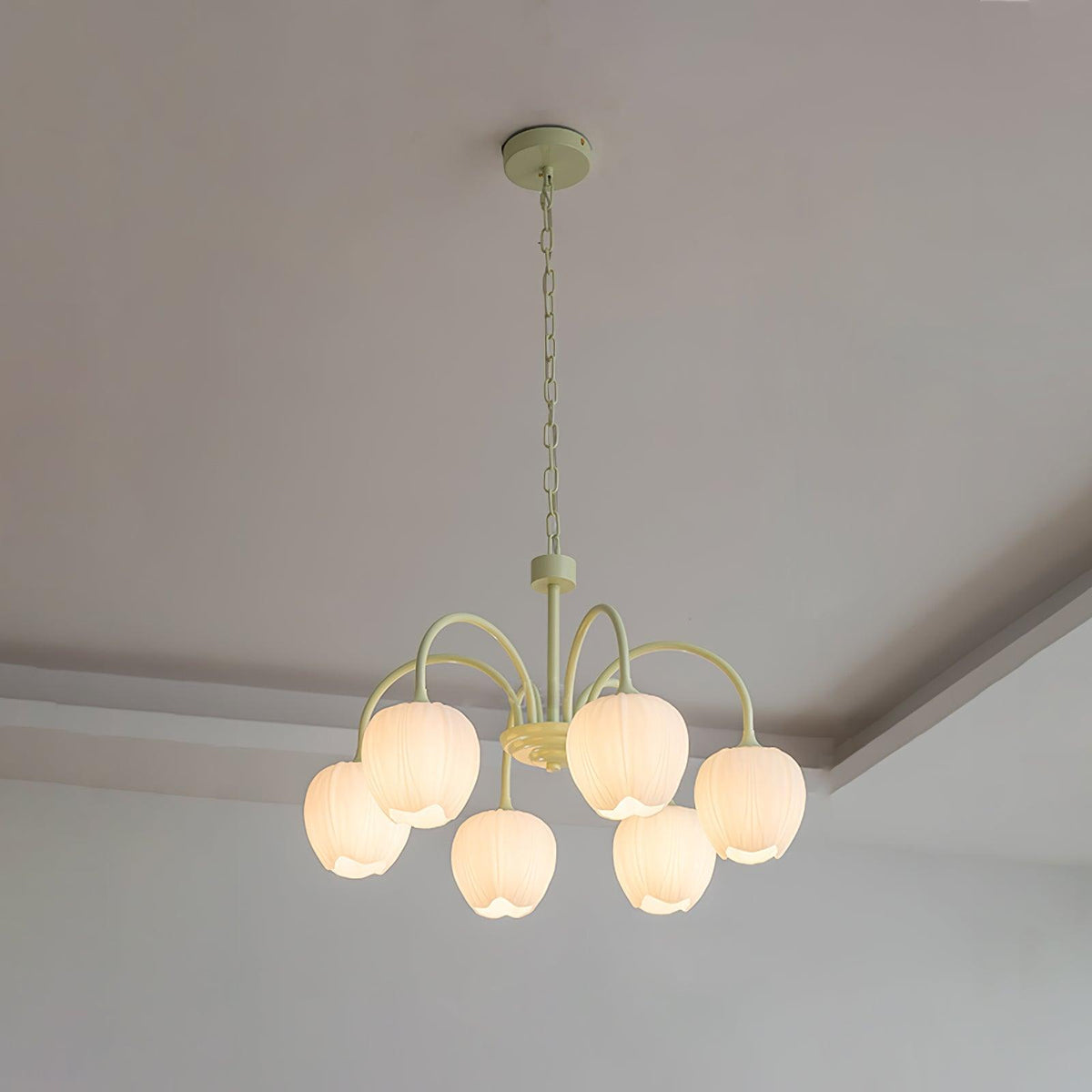 Eiraine kroonluchter Tulip Matcha glas