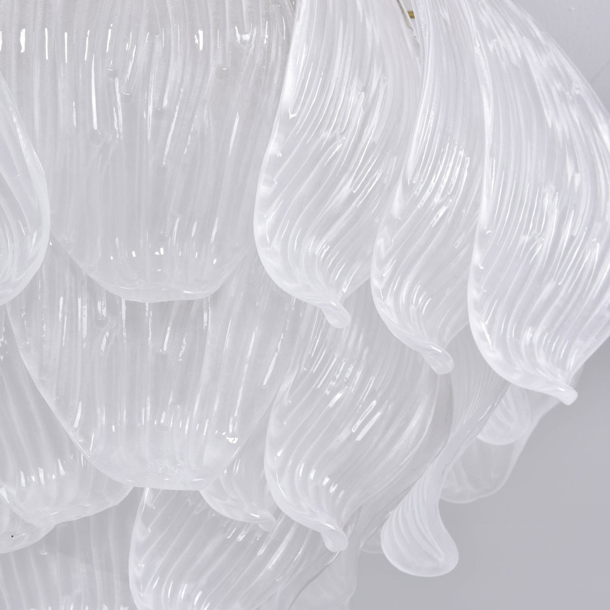 Liorivina plafondlamp Murano bloemblaadjes handgemaakte glas vlakke plafondlamp