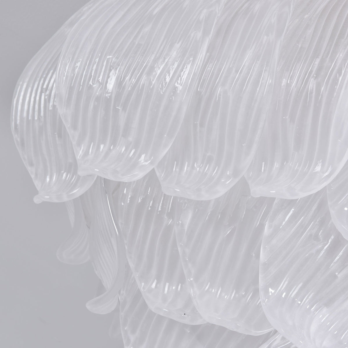 Liorivina plafondlamp Murano bloemblaadjes handgemaakte glas vlakke plafondlamp