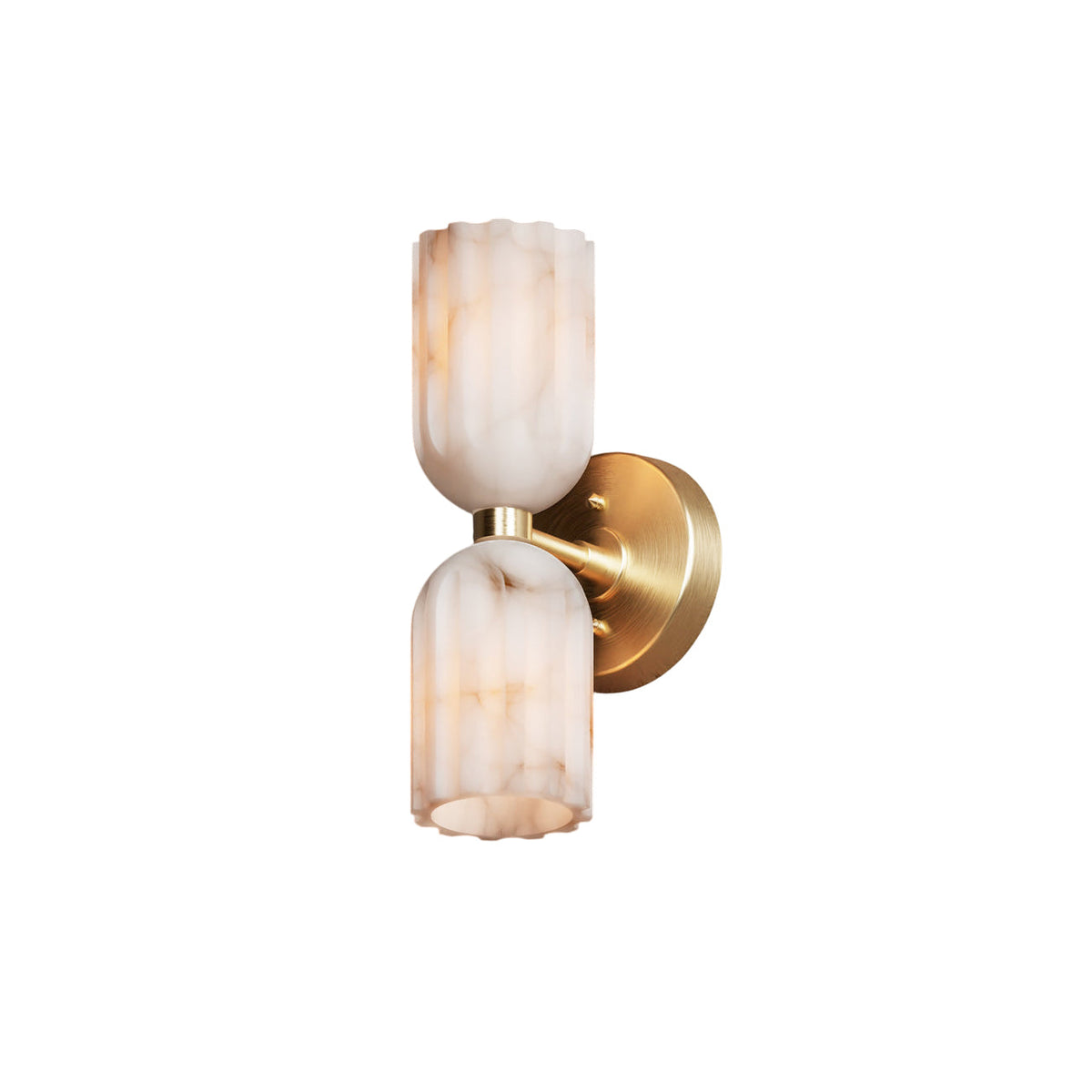 Eiriviella dubbele messing albasten wandlamp