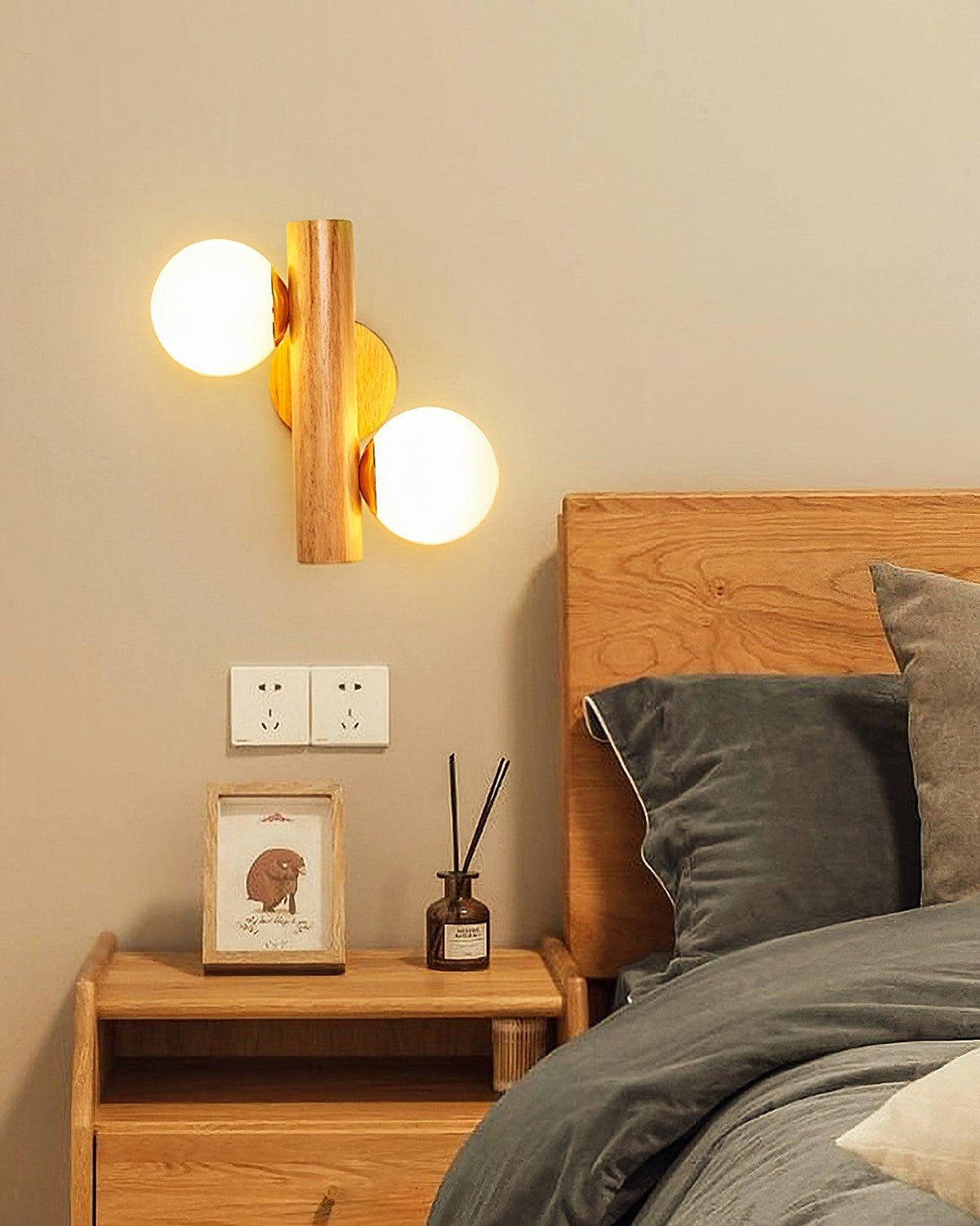 Fioran Hout Scandinavische wandlamp
