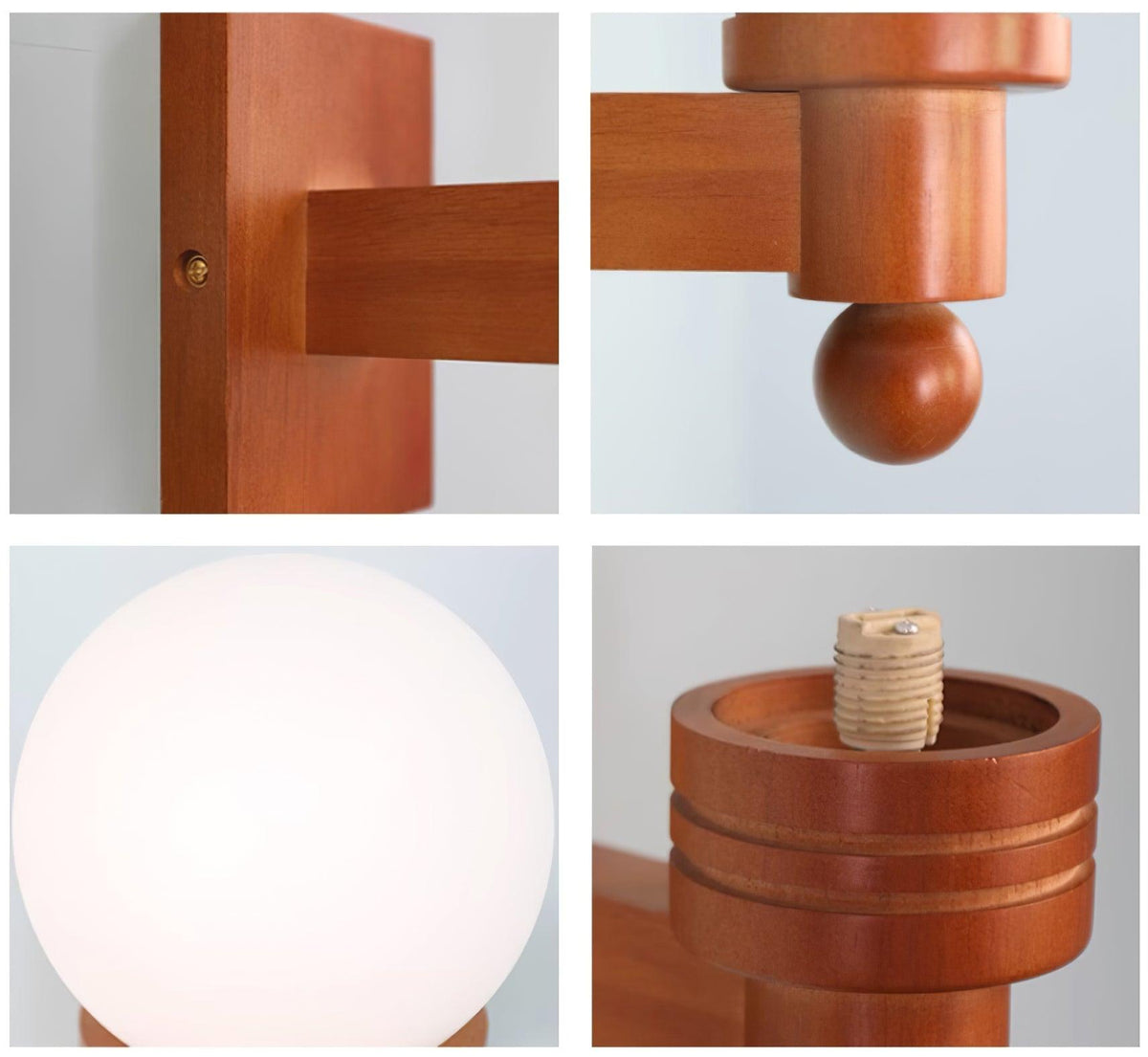 Beam Solid hout wandlamp