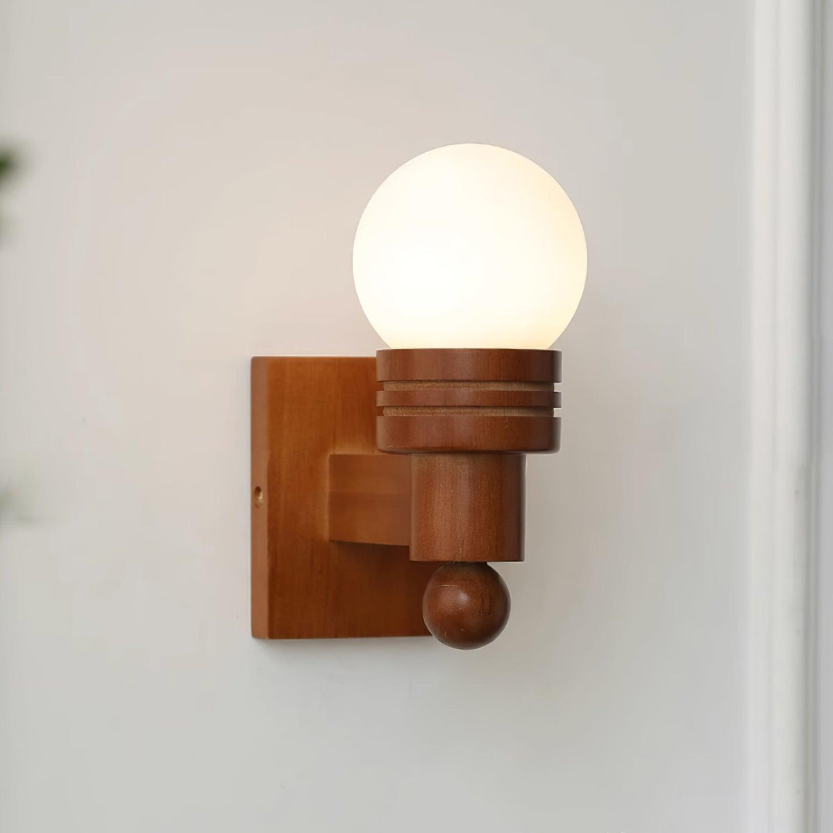 Beam Solid hout wandlamp