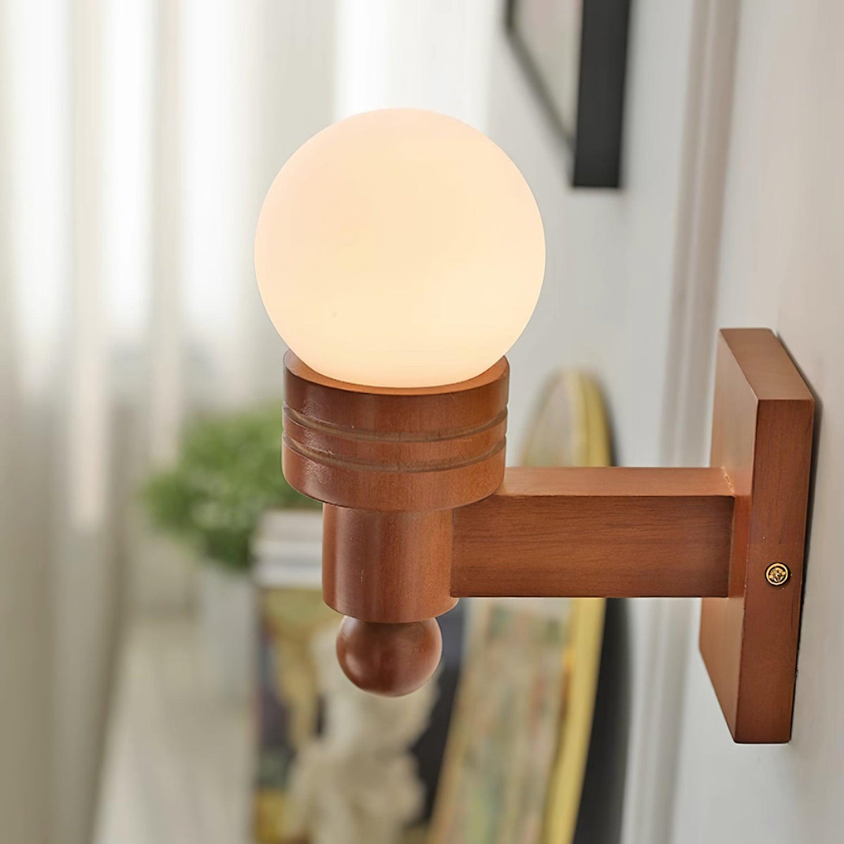 Beam Solid hout wandlamp
