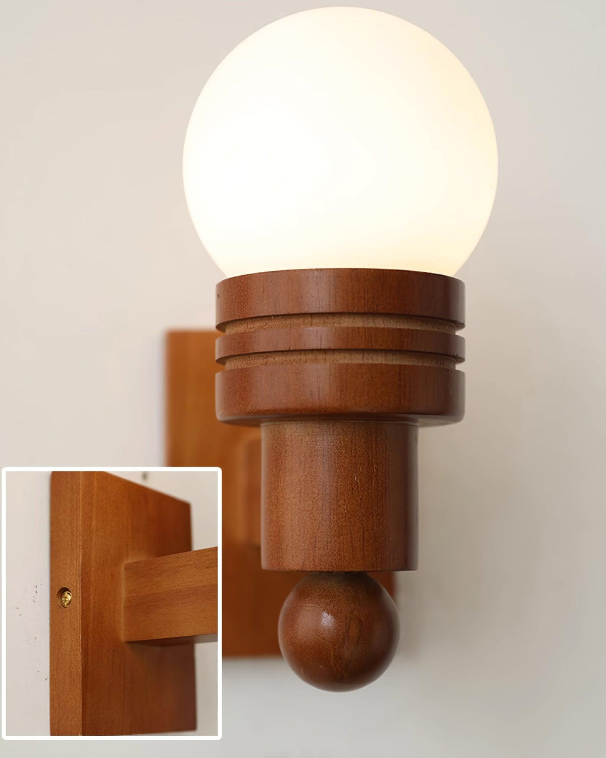 Beam Solid hout wandlamp
