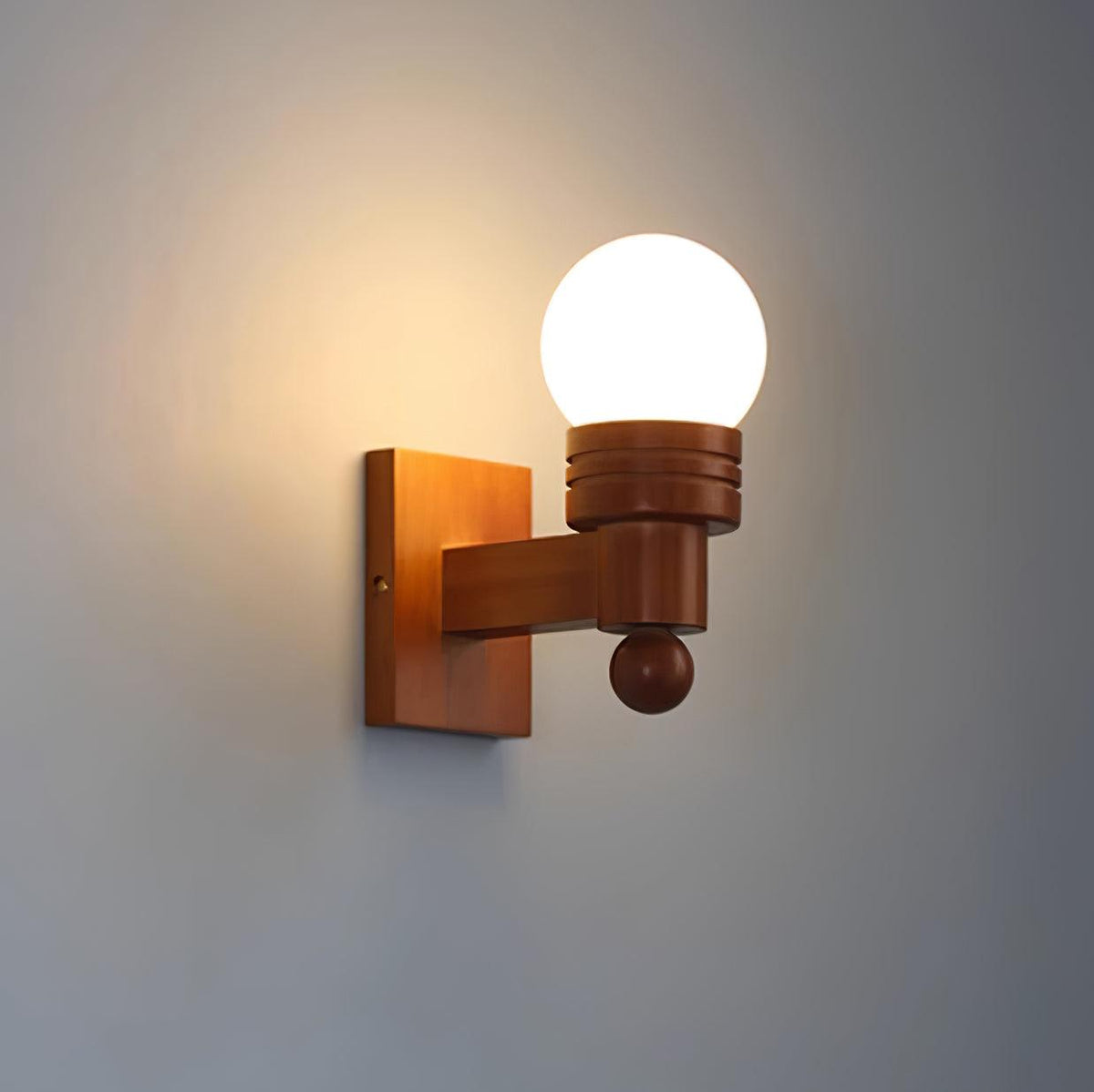Beam Solid hout wandlamp