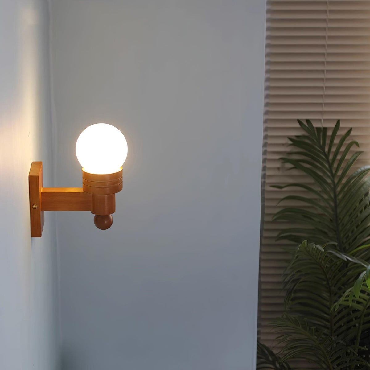 Beam Solid hout wandlamp