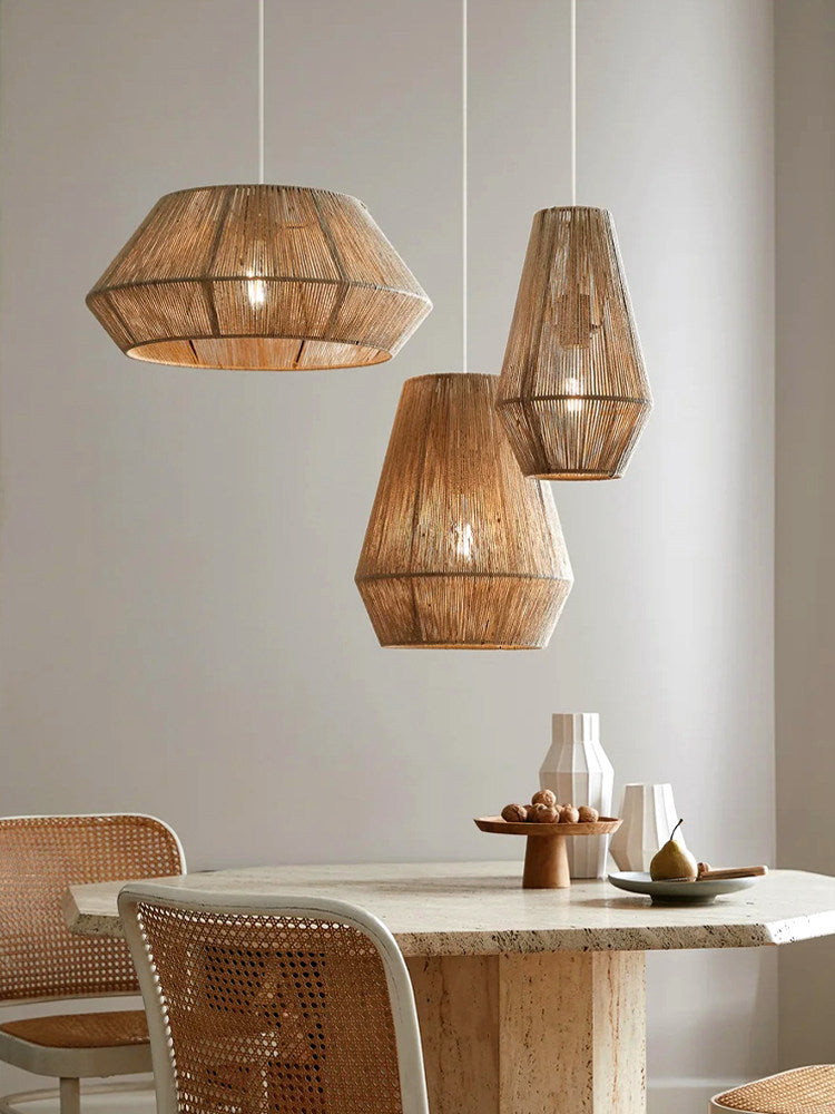 Navenwick hanglamp met gefacetteerde touwrand