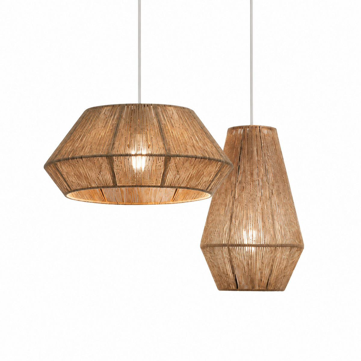 Navenwick hanglamp met gefacetteerde touwrand