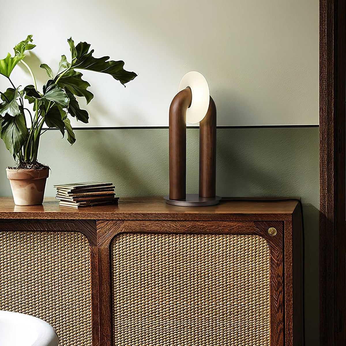 Elvelelia Vintage Houten tafellamp