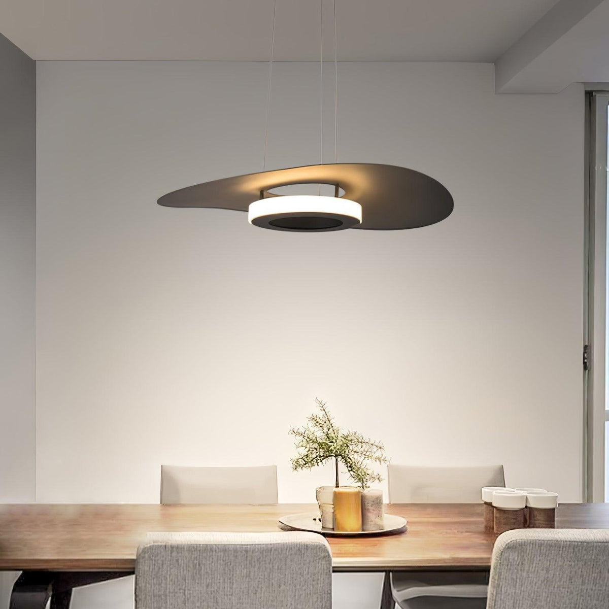 Woka hanglamp aluminium UFO-ring minimalistisch