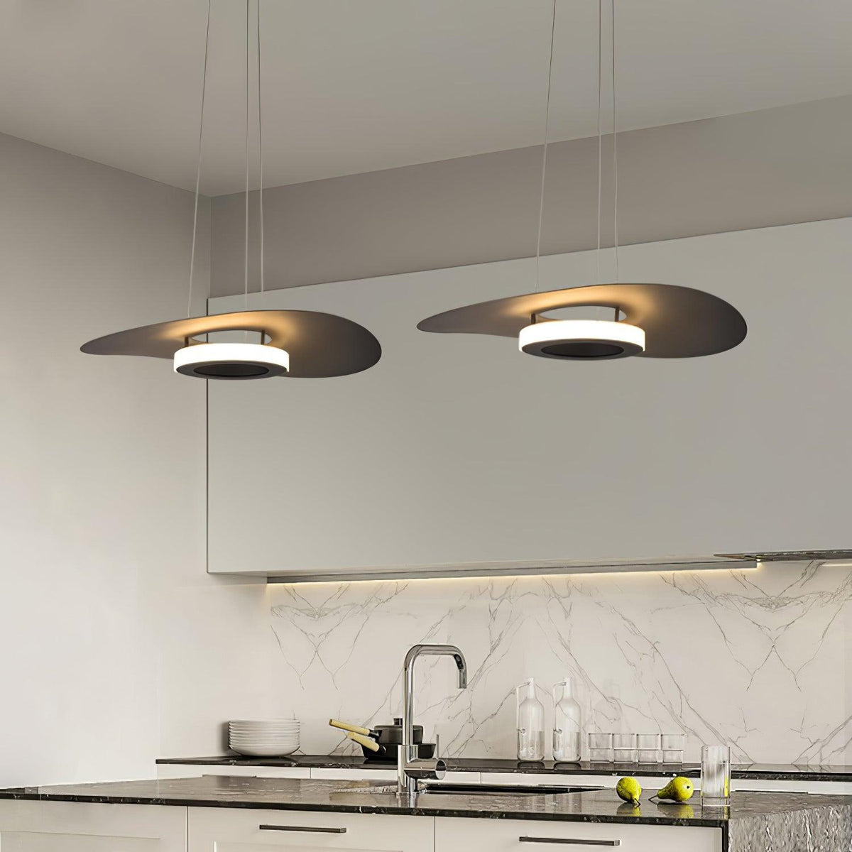 Woka hanglamp aluminium UFO-ring minimalistisch