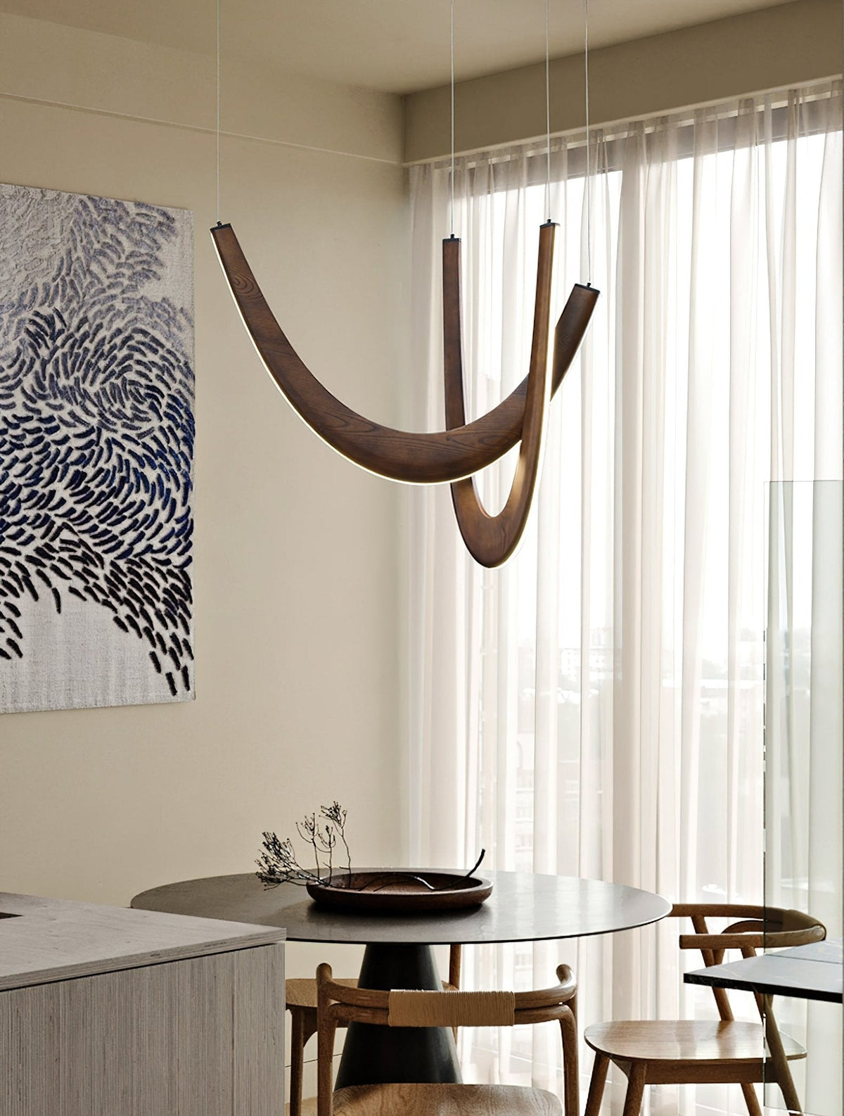Aldaaine houten hanglamp