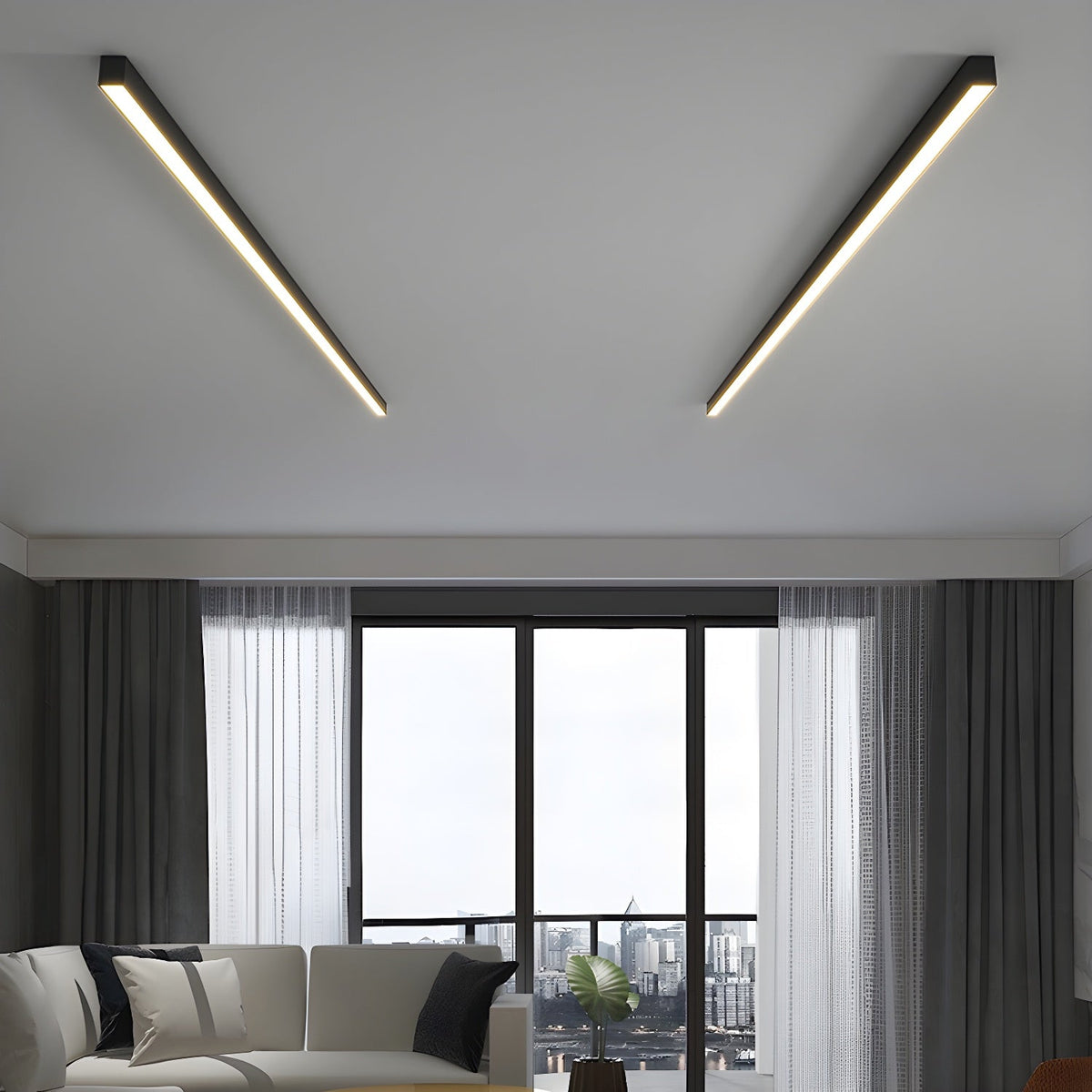 Somino plafondlamp lineair ultra-slim minimalistisch functioneel