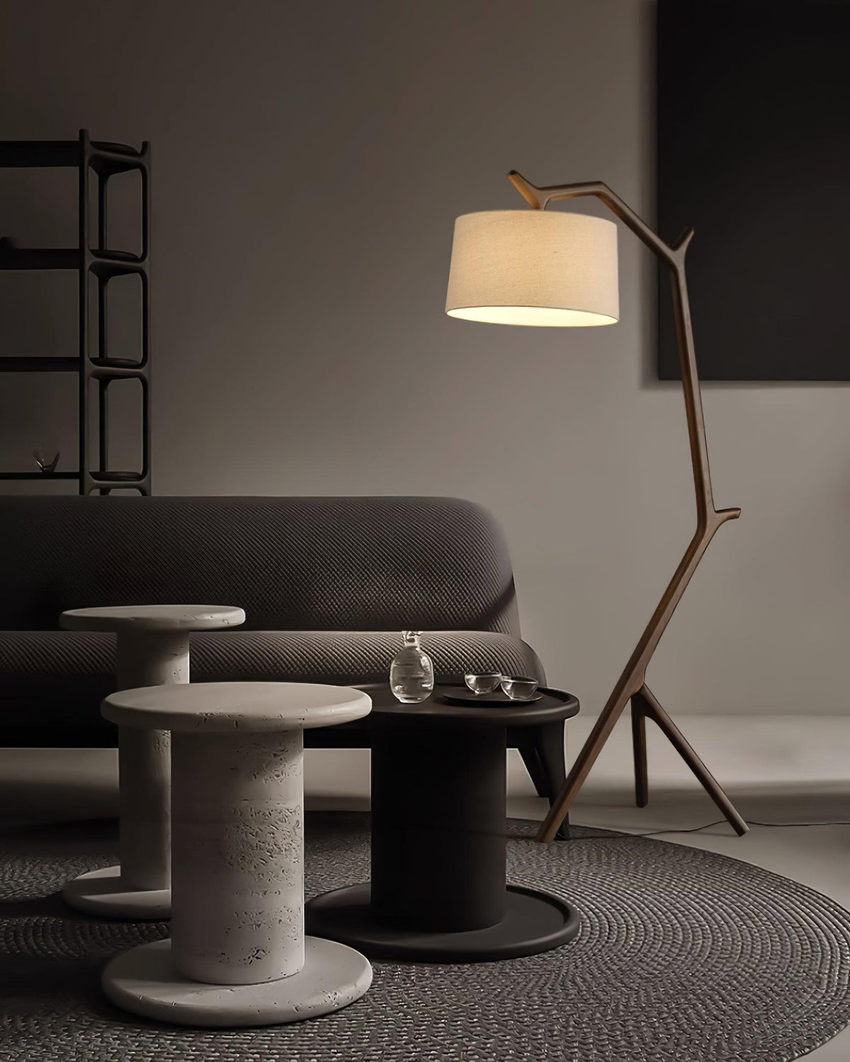 Ulmiril Rustic Houten vloerlamp