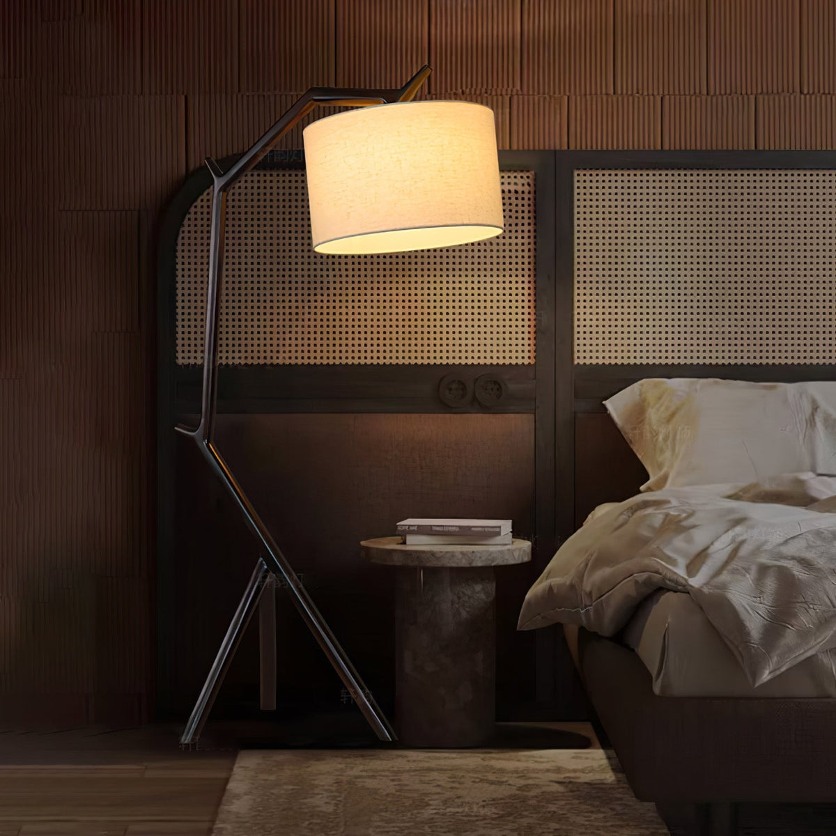 Ulmiril Rustic Houten vloerlamp