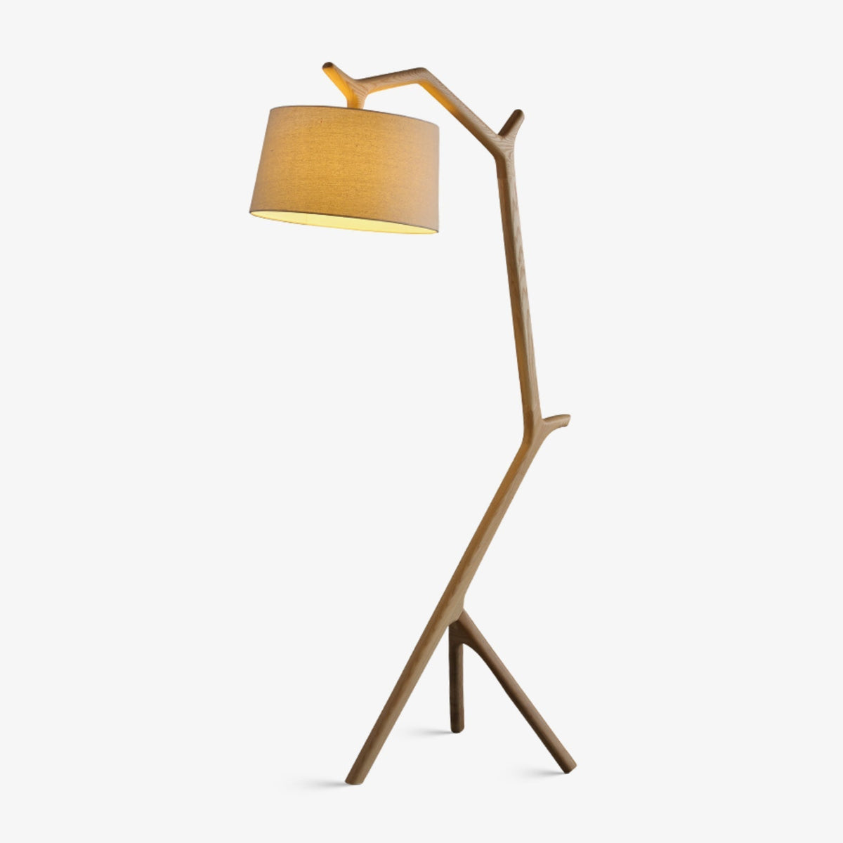 Ulmiril Rustic Houten vloerlamp