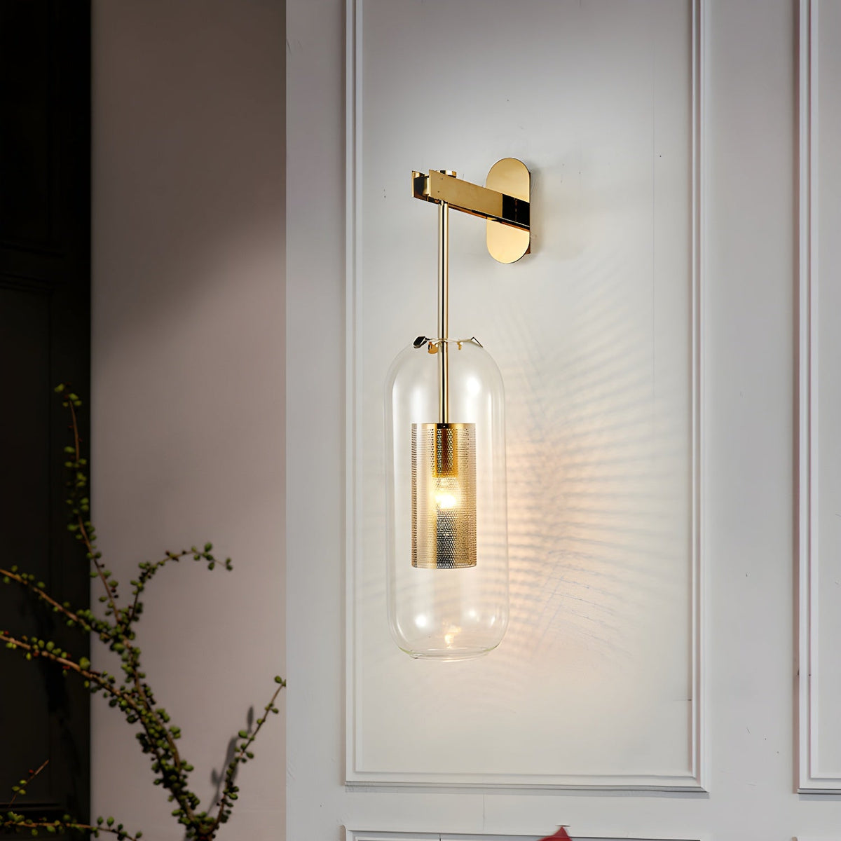 Eirinette Premium Noordse kunst glas wandlamp