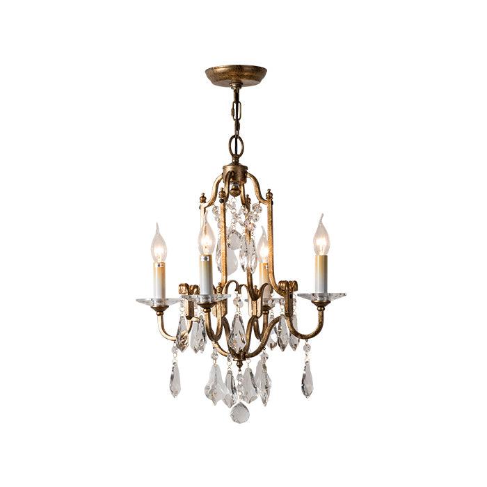 Mirok Kroonluchter IJzer Kristal Candelabra Vintage