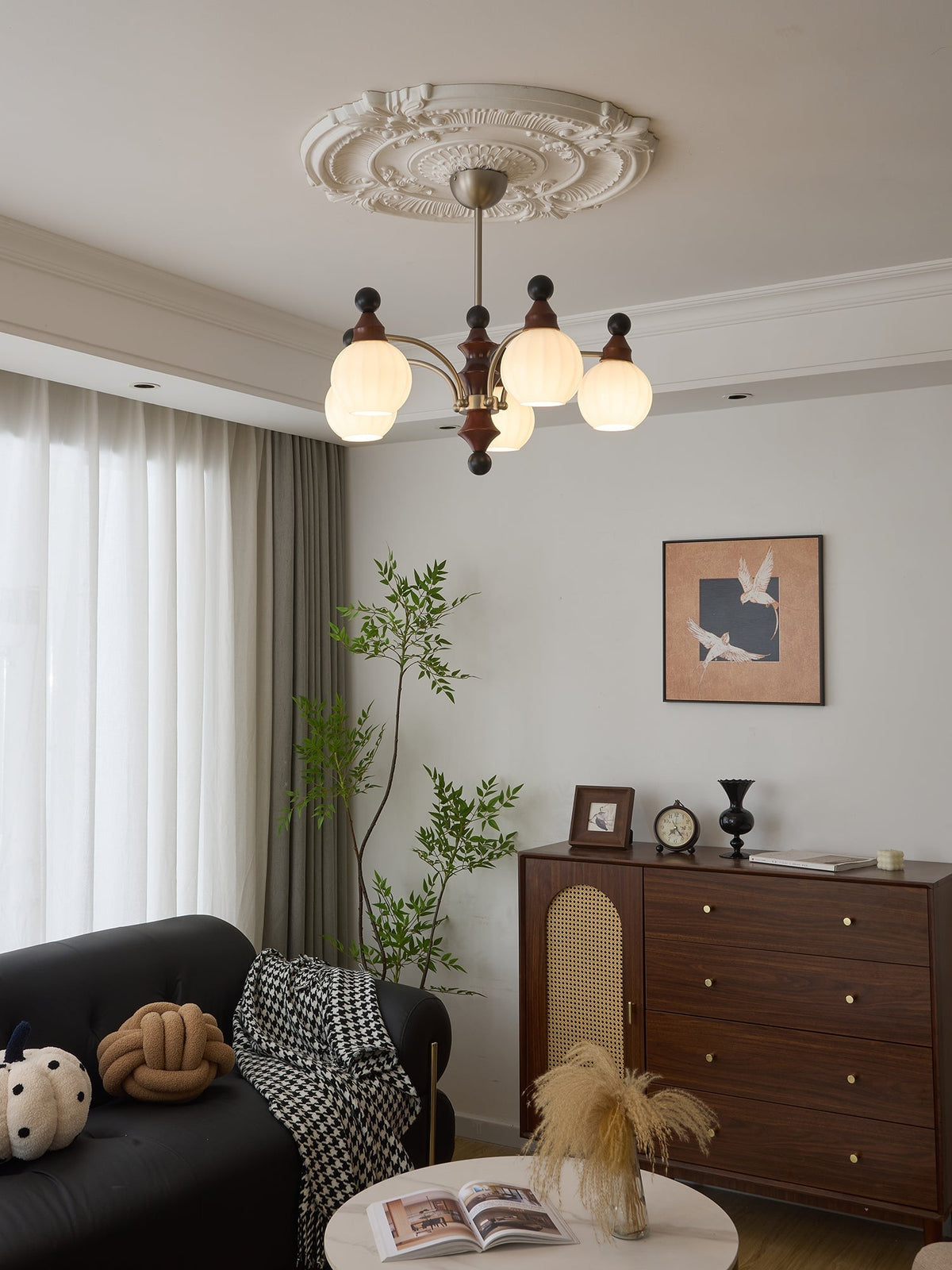Zosilara traditionele elegantie houten kroonluchter