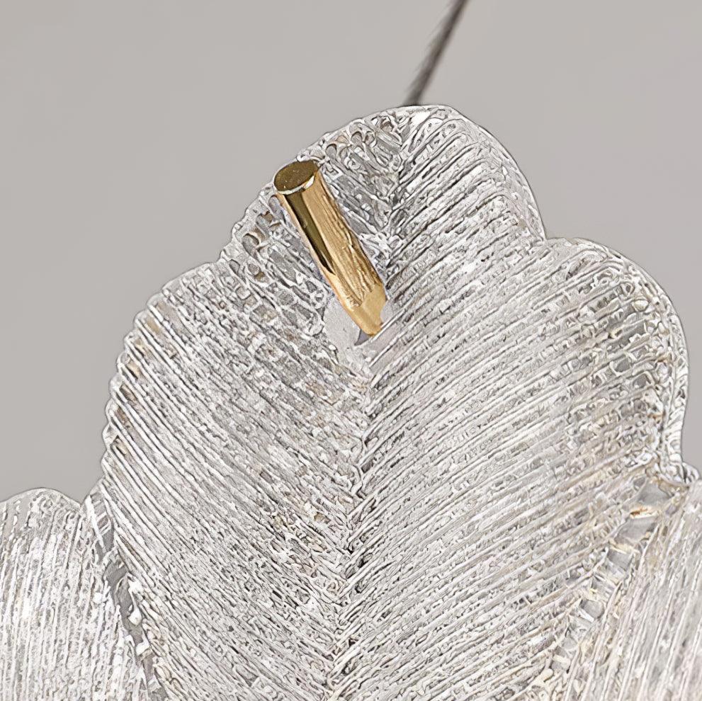 Vitheir kroonluchter met bloemmotief in glas