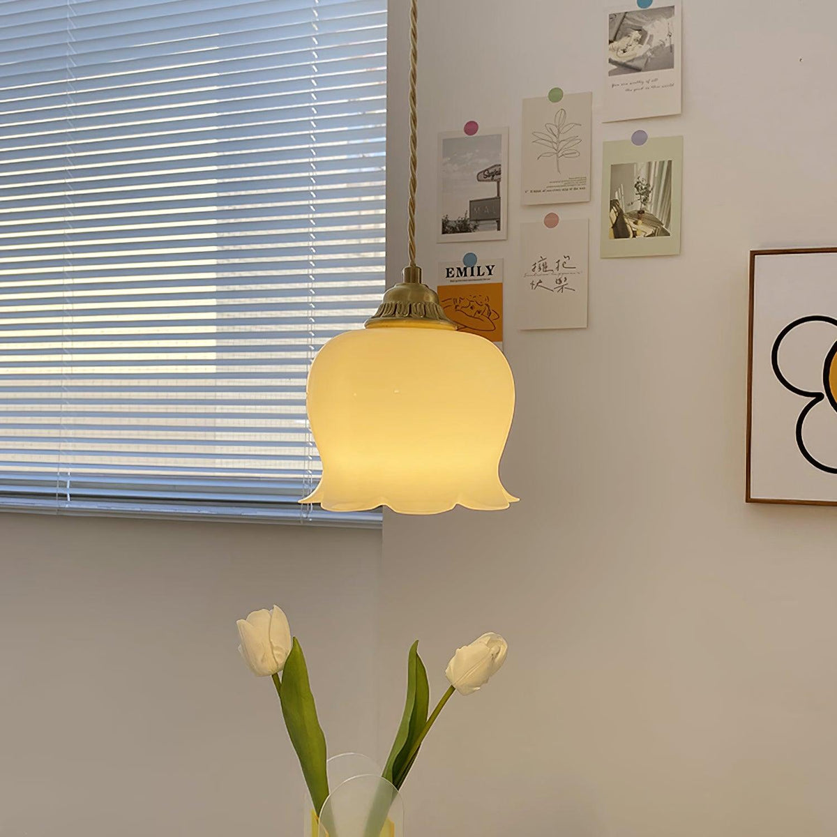 Veloza messing en hars glamoureus hanglamp