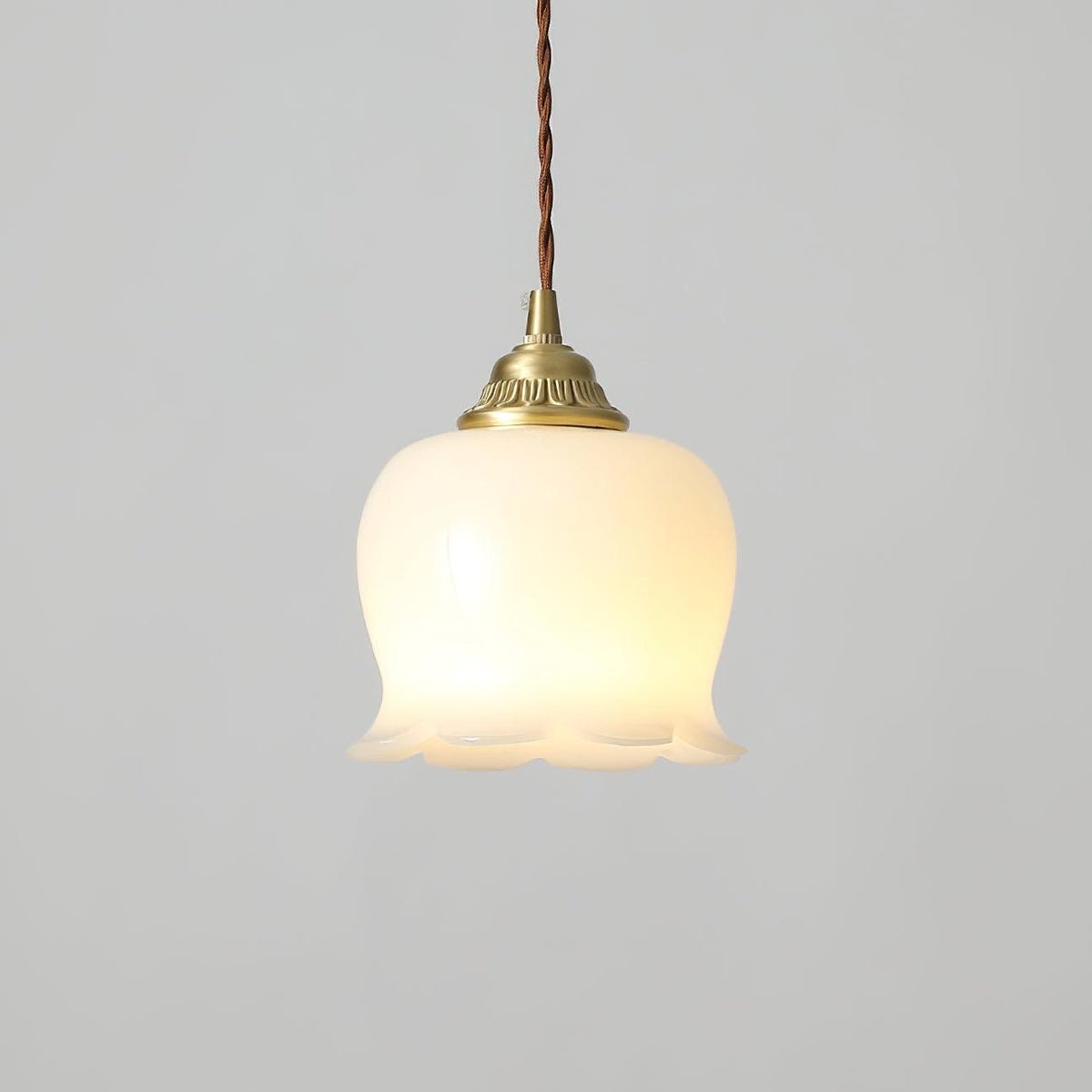 Veloza messing en hars glamoureus hanglamp