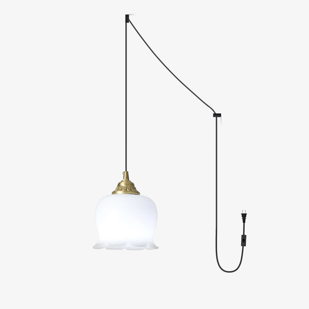 Veloza messing en hars glamoureus hanglamp