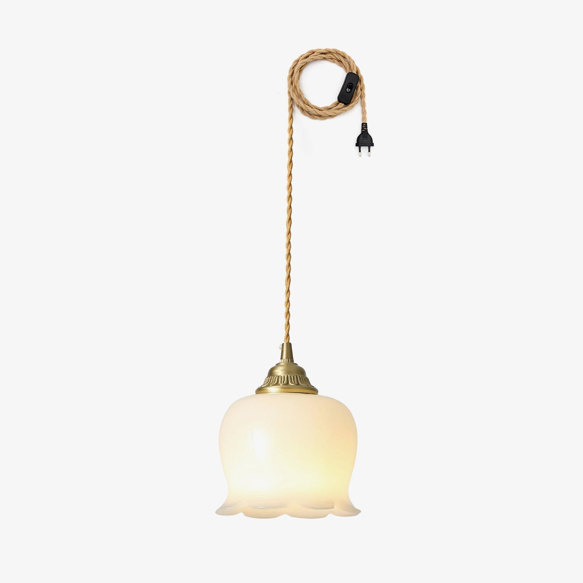Veloza messing en hars glamoureus hanglamp