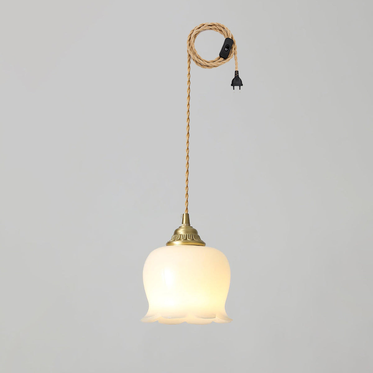 Veloza messing en hars glamoureus hanglamp