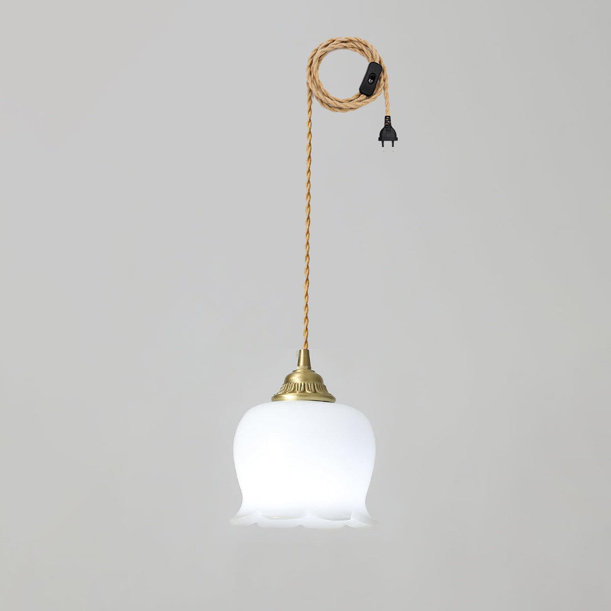 Veloza messing en hars glamoureus hanglamp