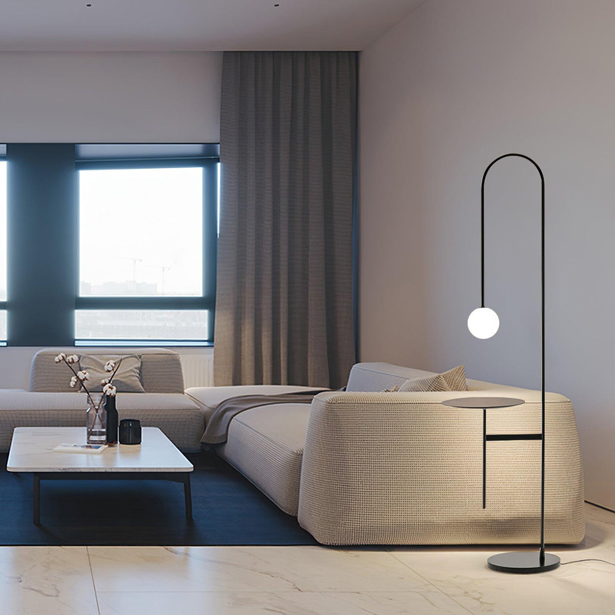 Celonce glas vloerlamp minimalistisch