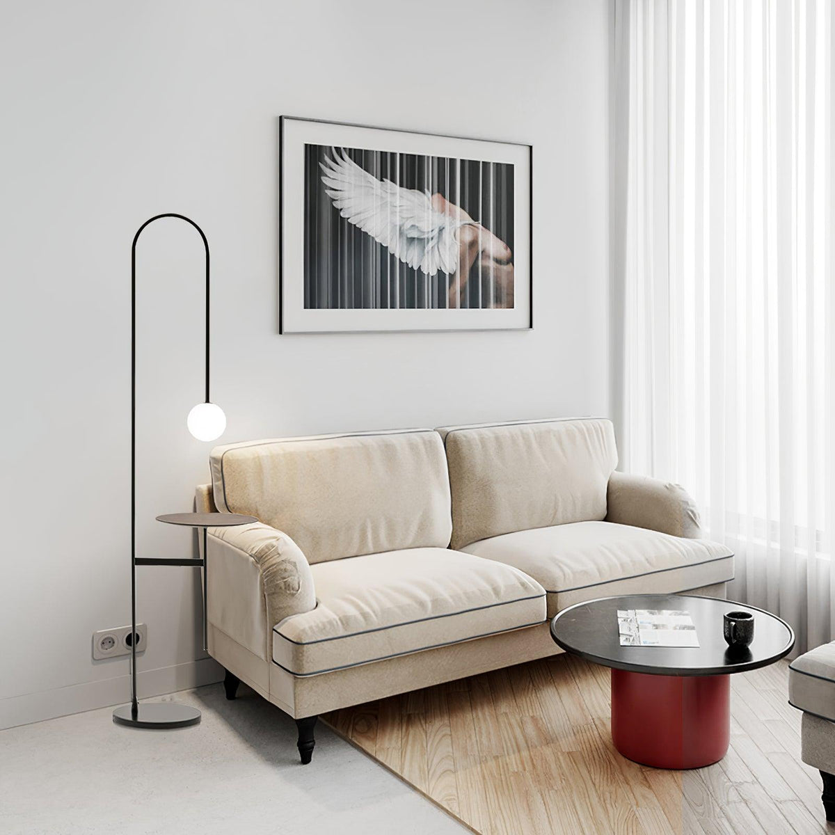 Celonce glas vloerlamp minimalistisch