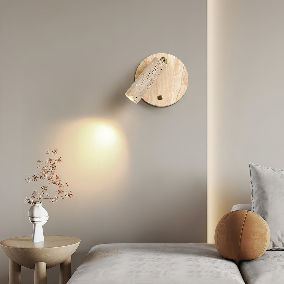 Aspen travertin wandlamp