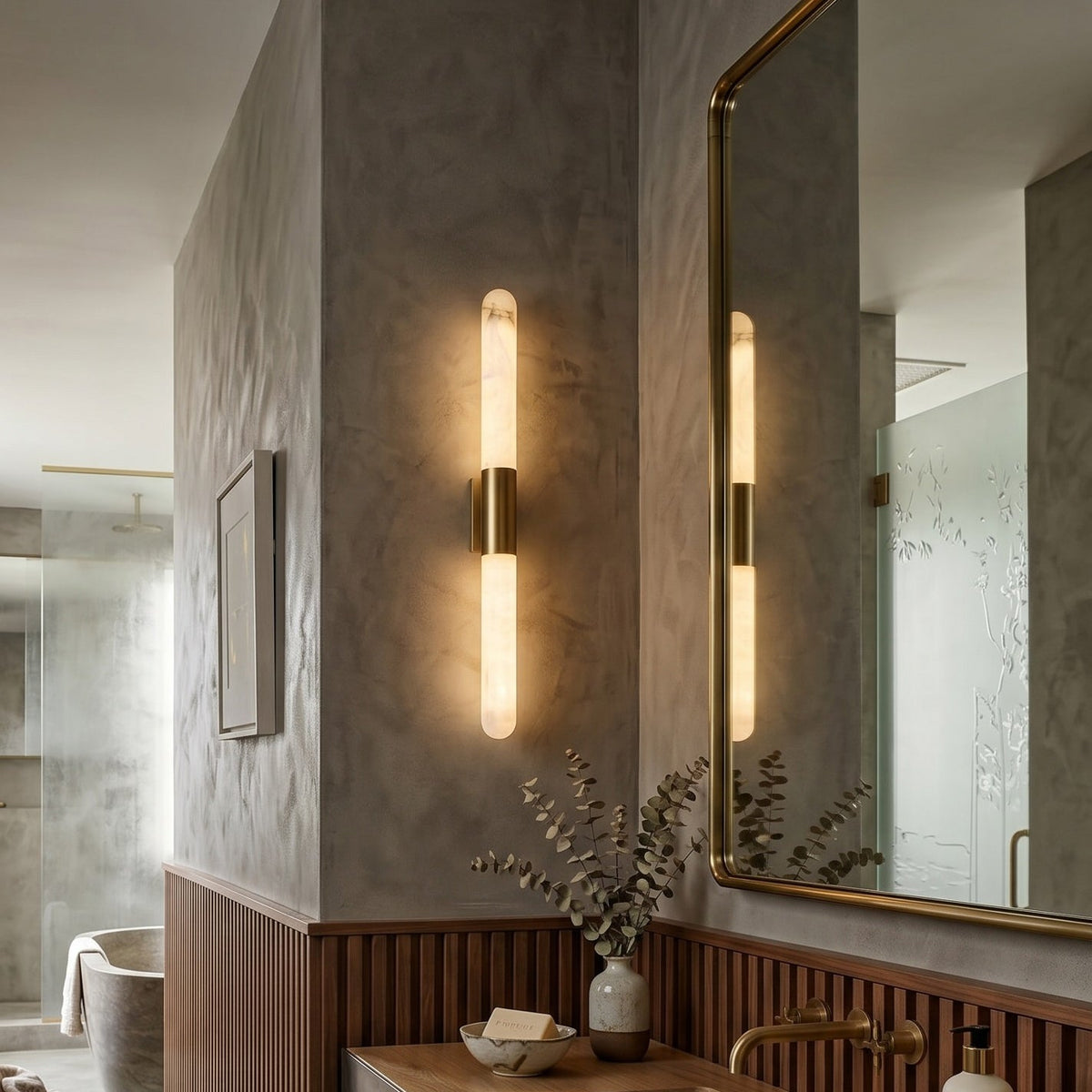 Eireaya Line Albast Tube wandlamp