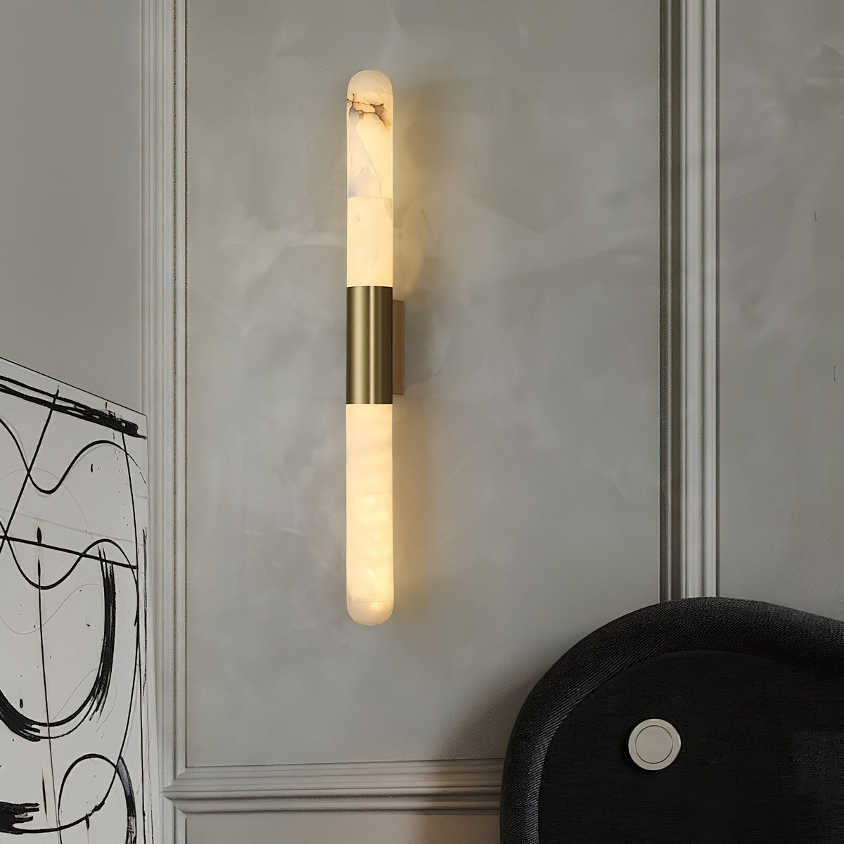 Eireaya Line Albast Tube wandlamp