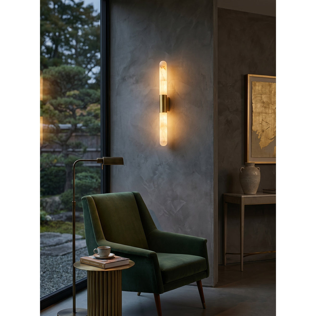 Eireaya Line Albast Tube wandlamp