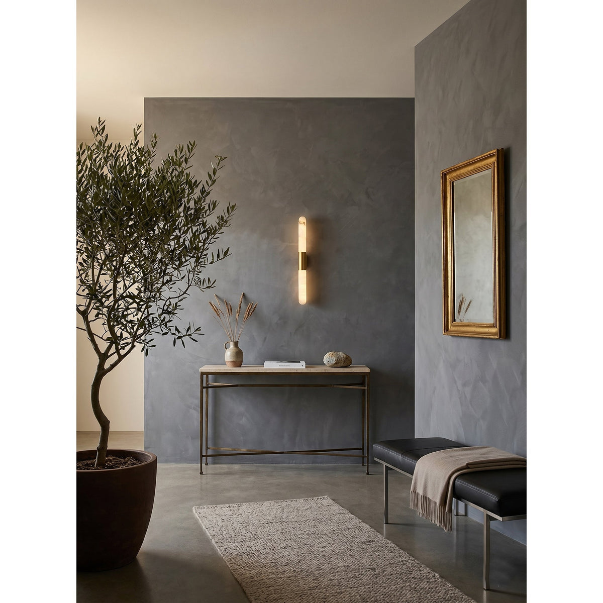 Eireaya Line Albast Tube wandlamp