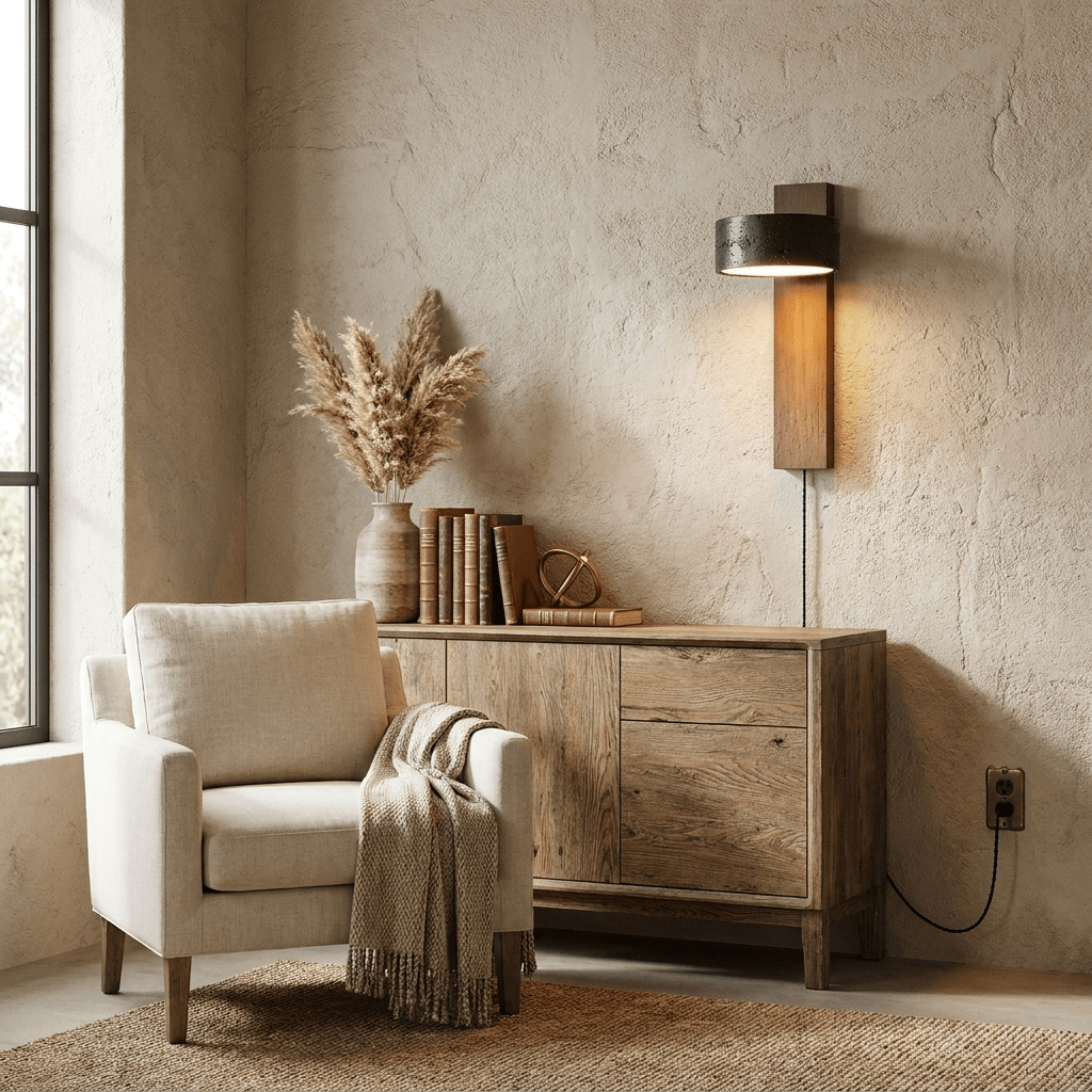 Aldric wandlamp met stekker