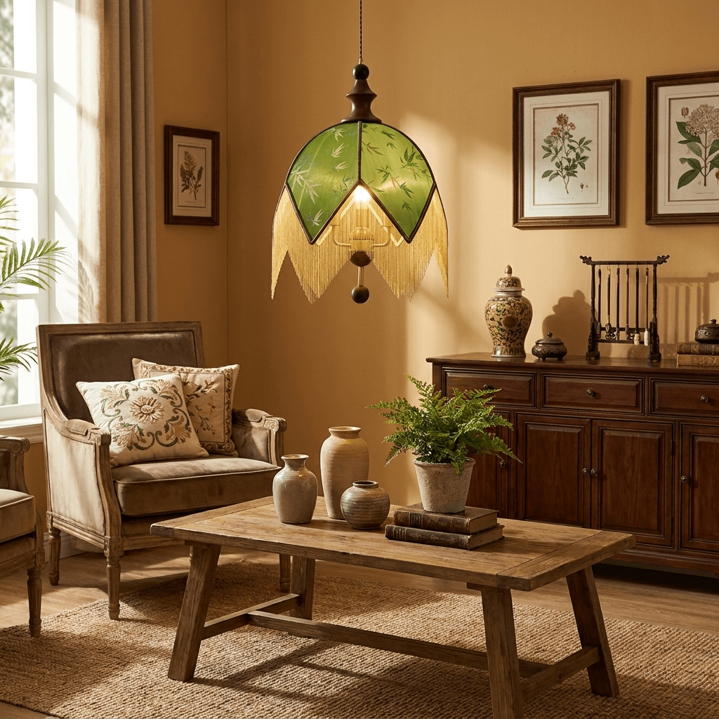 Delphine Verdant Fringe hanglamp