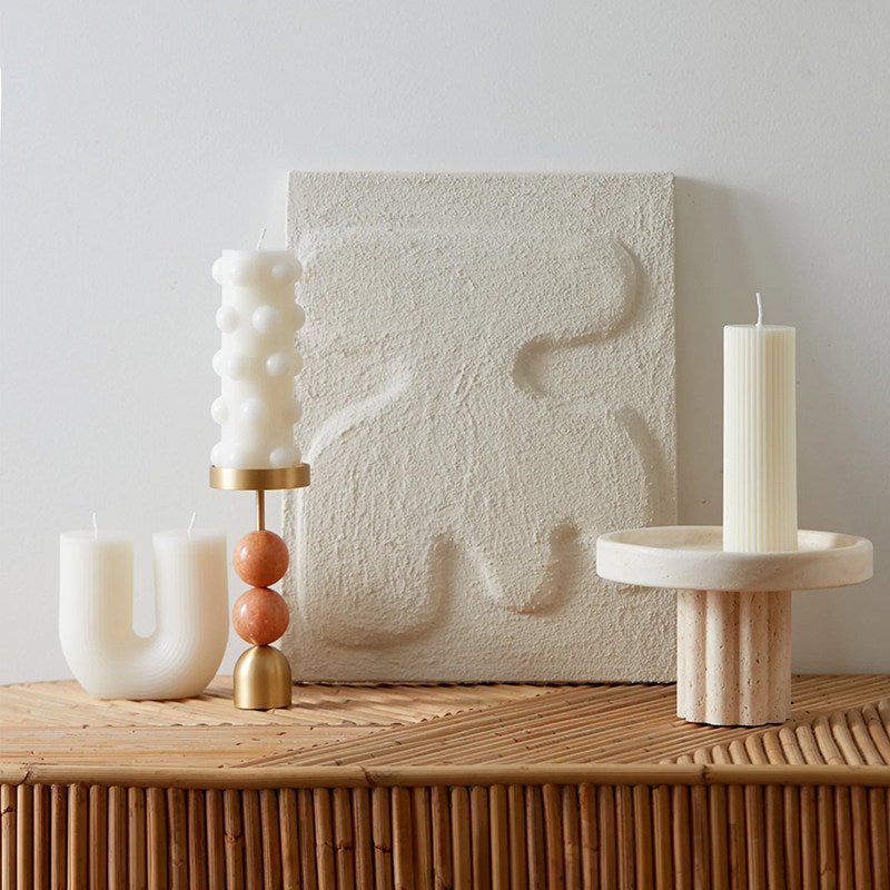 Fuldo Verdant Sphere Candle Holder Geborsteld messing Accent Mid-century Interieur