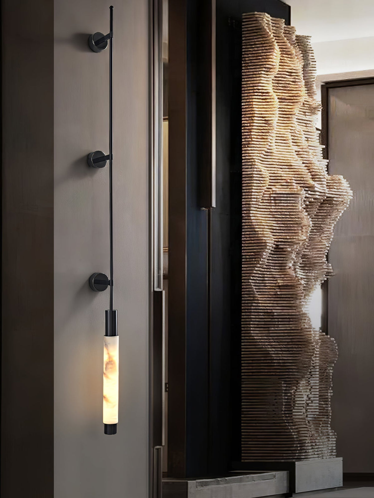 Rico Minimalistische wandlamp van albast