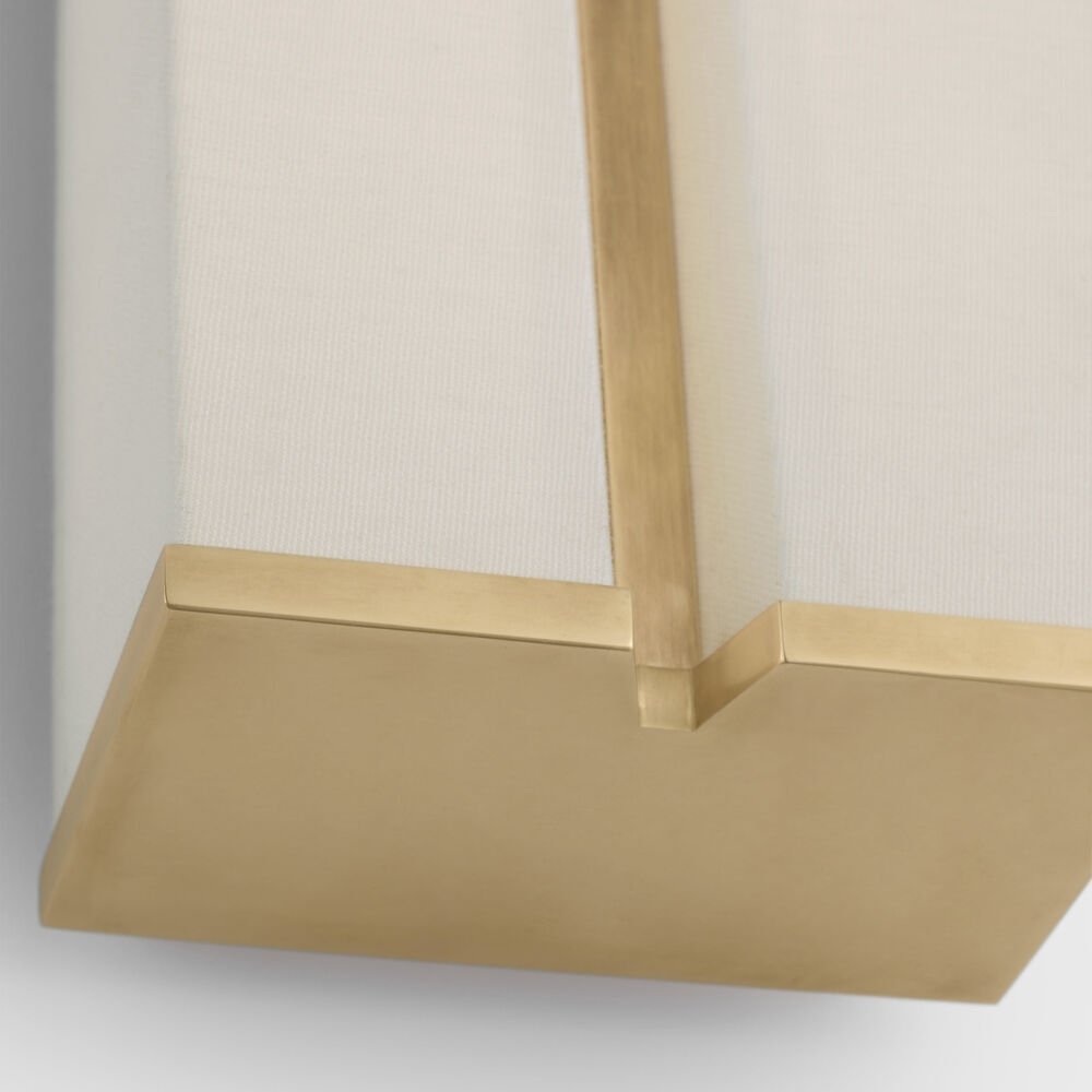 Columnar wandlamp met textiel
