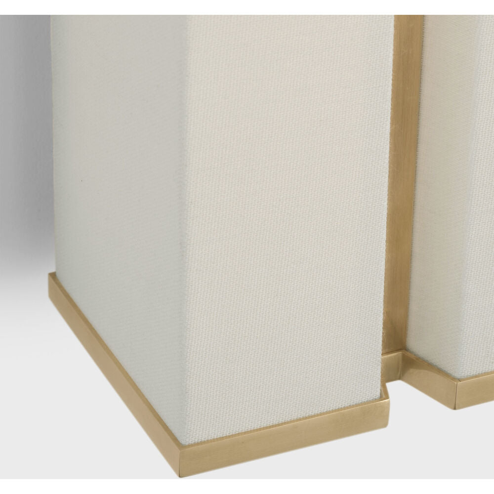 Columnar wandlamp met textiel