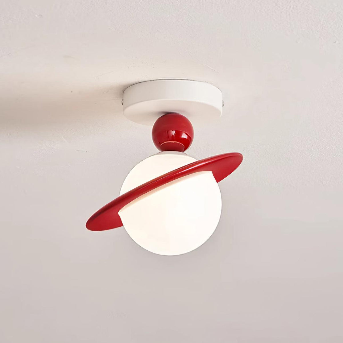 Selvian plafondlamp rood en wit retro