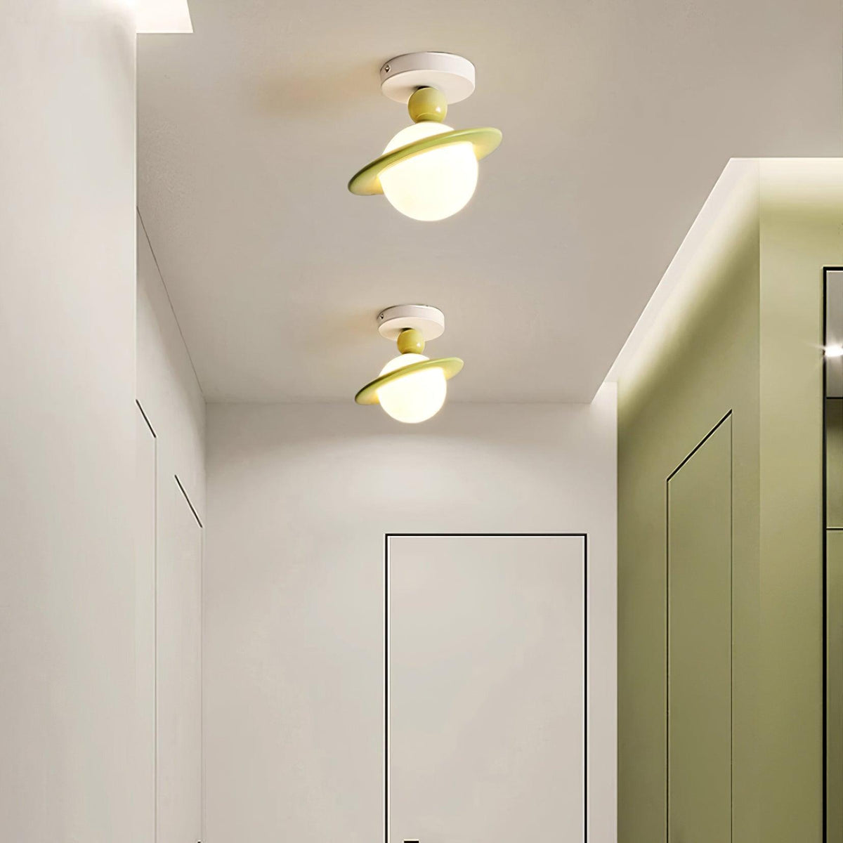 Selvian plafondlamp rood en wit retro
