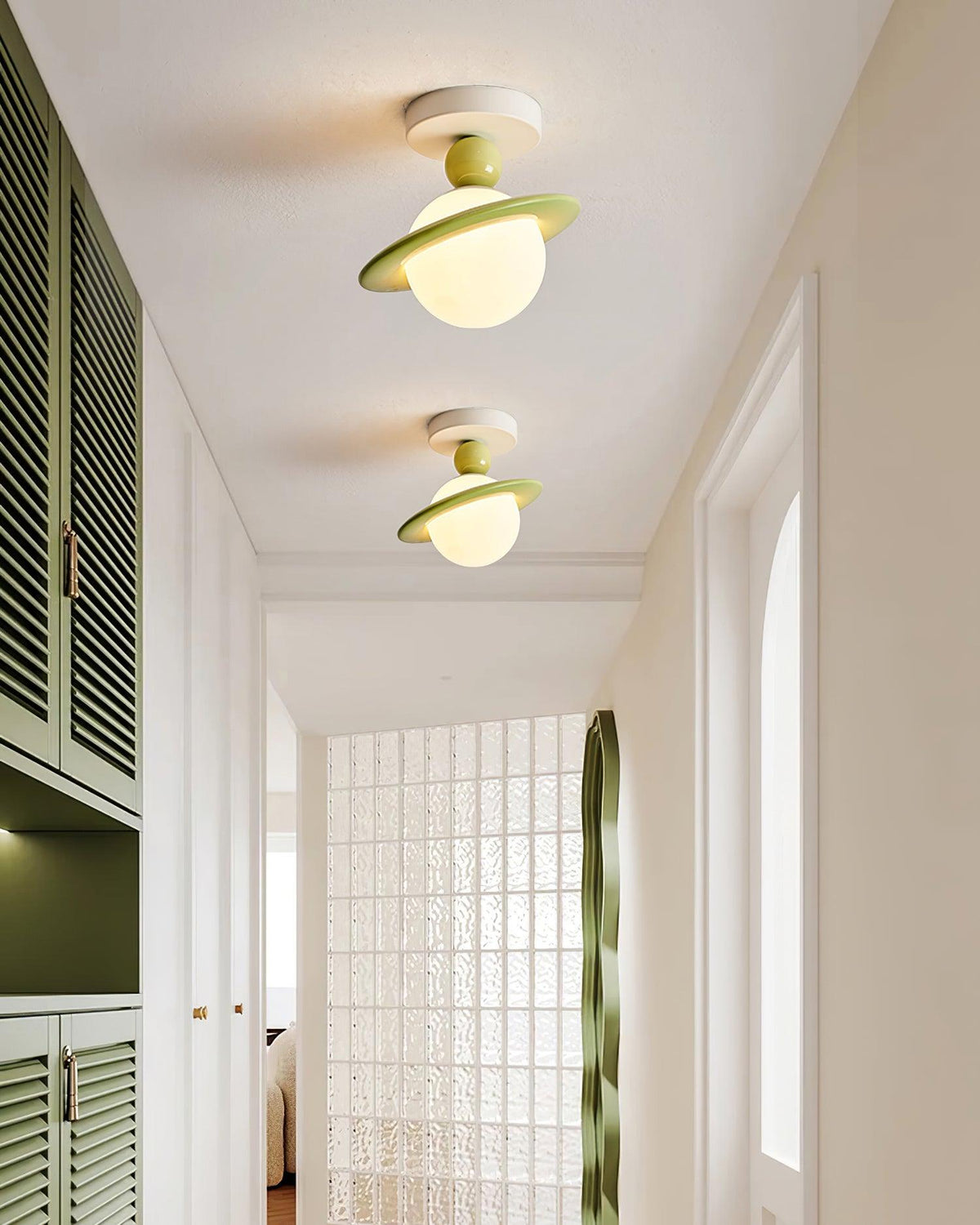 Selvian plafondlamp rood en wit retro