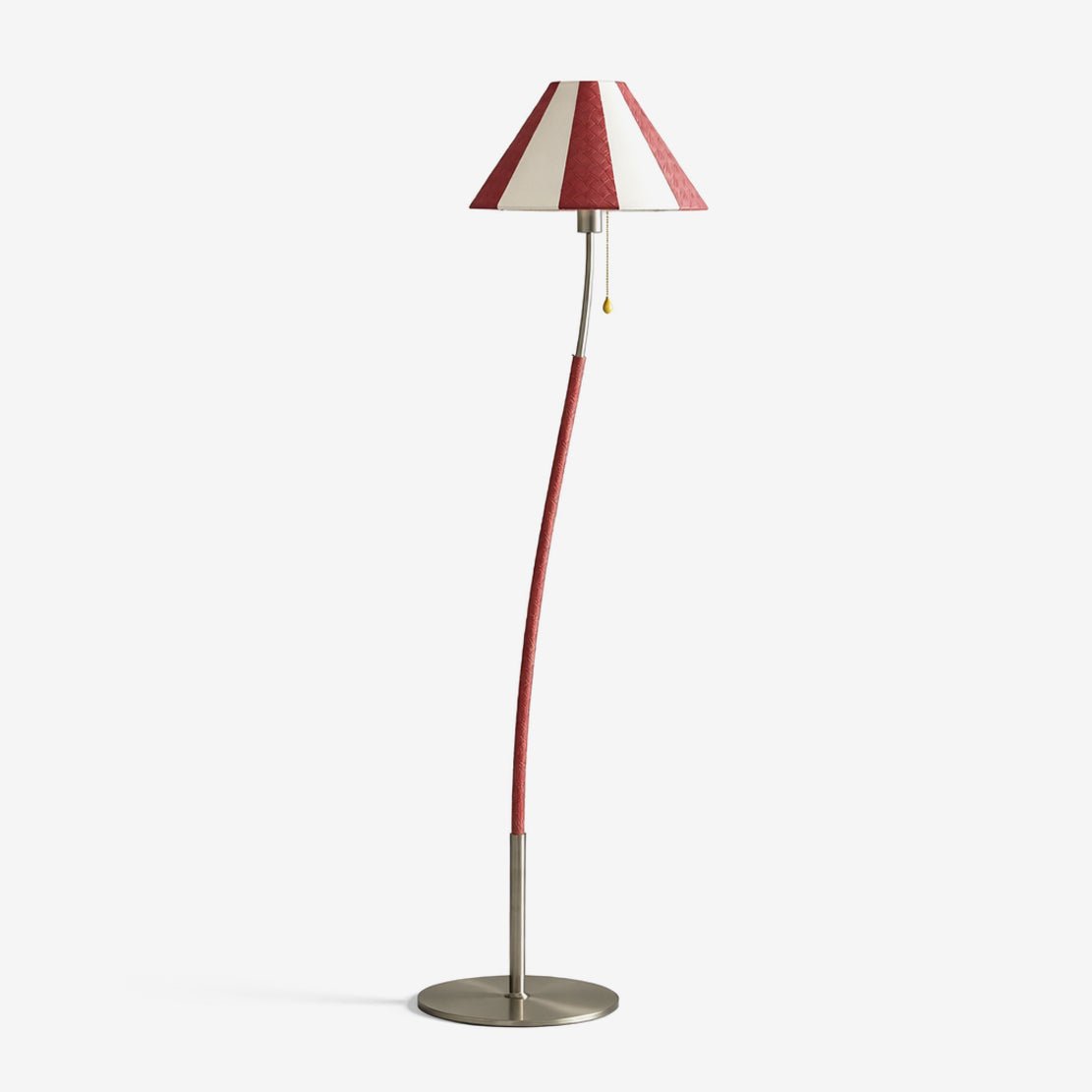 Selorelle gebogen gestreepte vloerlamp